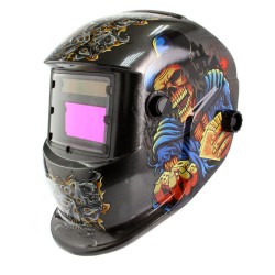Maschera Casco Autoscurante da Saldatura | per MIG TIG MAG MMA | Campo Visivo 93x43 mm | Tempo di Reazione 5/30.000s | Regolabile